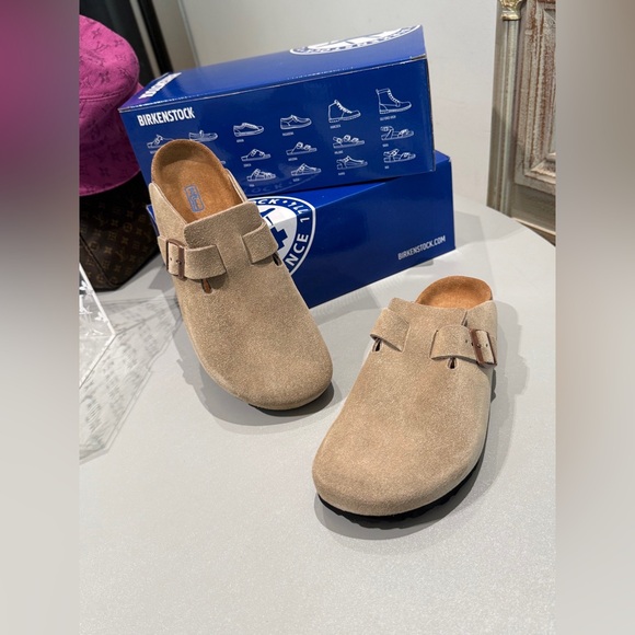 Birkenstock Boston Suede Taupe - Picture 7 of 9